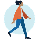 Illustration of a person walking